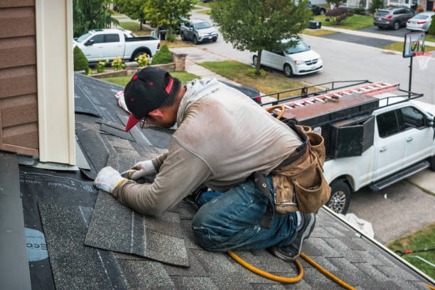 Professional Flat Roof Repair technician working in Maquoketa, IA